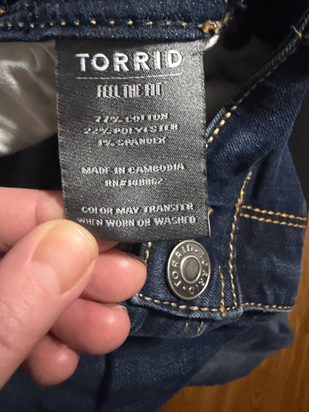 Torrid Luxe Slim Boot Super Stretch mid rise jeans dark wash size 10S. - Picture 6 of 7